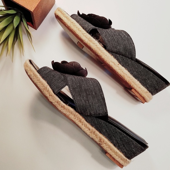 Life Stride Shoes - Comfy espadrille-y sandals boho flower wedge 7.5W